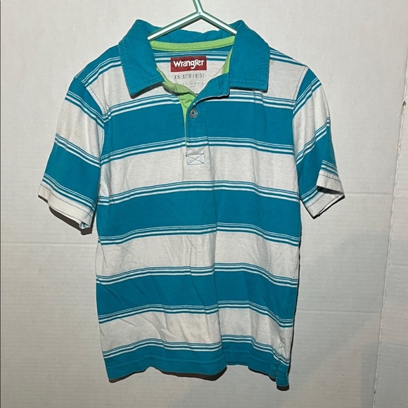 Wrangler Kids Teal and White Polo Shirt - Picture 1 of 9